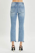 RISEN Full Size High Rise Distressed Cropped Straight Jeans - Hovatok