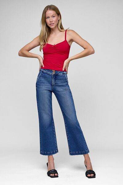 RISEN Tummy Control High Rise Crop Jeans - Hovatok