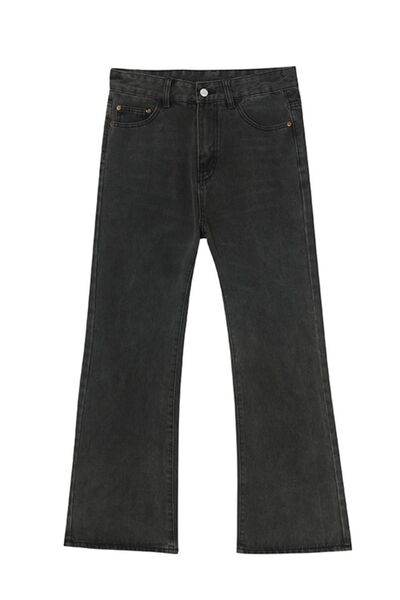 Straight Leg Jeans with Pockets - Hovatok