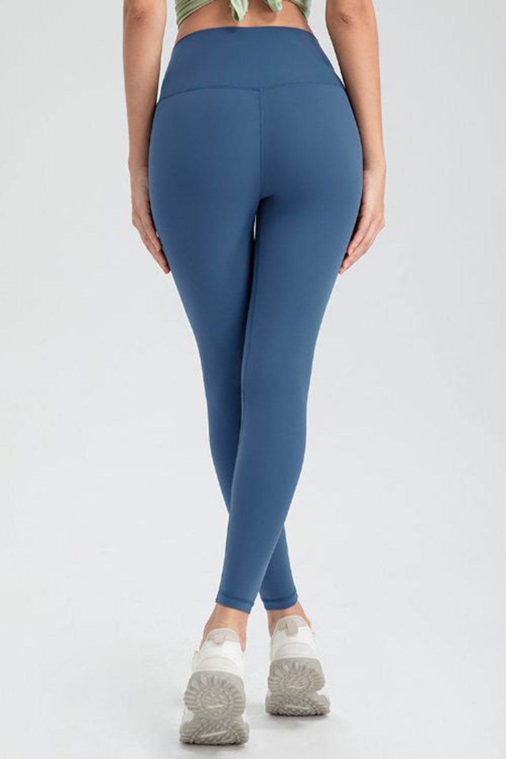 Wide Waistband Slim Fit Active Leggings - Hovatok