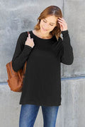 Basic Bae Full Size Round Neck Dropped Shoulder T-Shirt - Hovatok