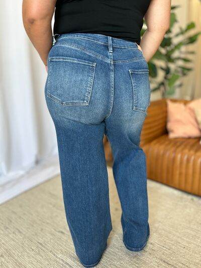 RFM Full Size High Rise Tummy Control Wide Leg Jeans - Hovatok