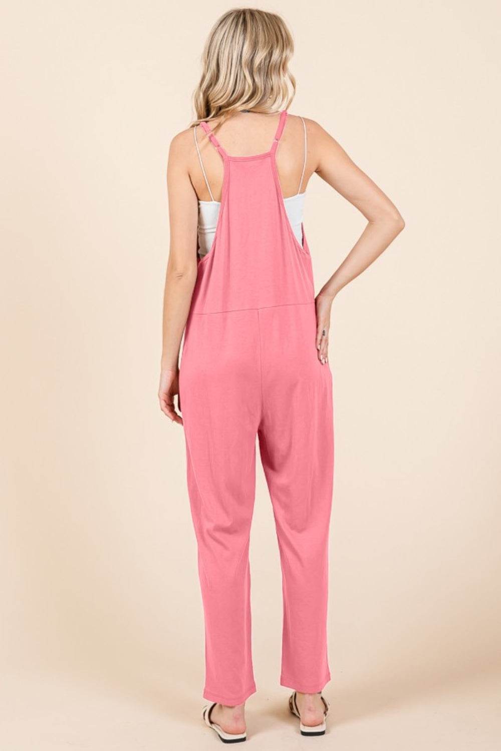 Culture Code Full Size Sleeveless Jumpsuit with Pockets - Hovatok