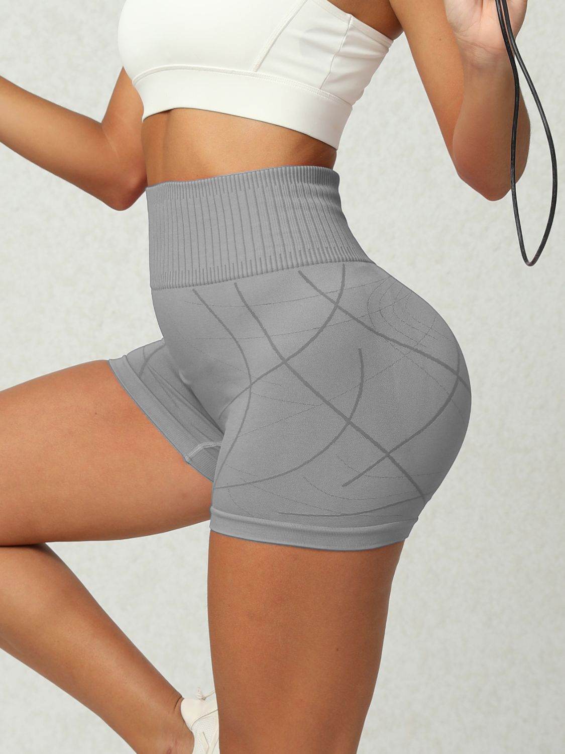 High Waist Active Shorts - Hovatok