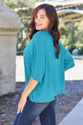 Basic Bae Full Size Round Neck Drop Shoulder T-Shirt - Hovatok