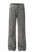 Men's Straight Leg Jeans with Pockets - Hovatok