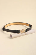 Rhinestone Decor PU Leather Belt - Hovatok