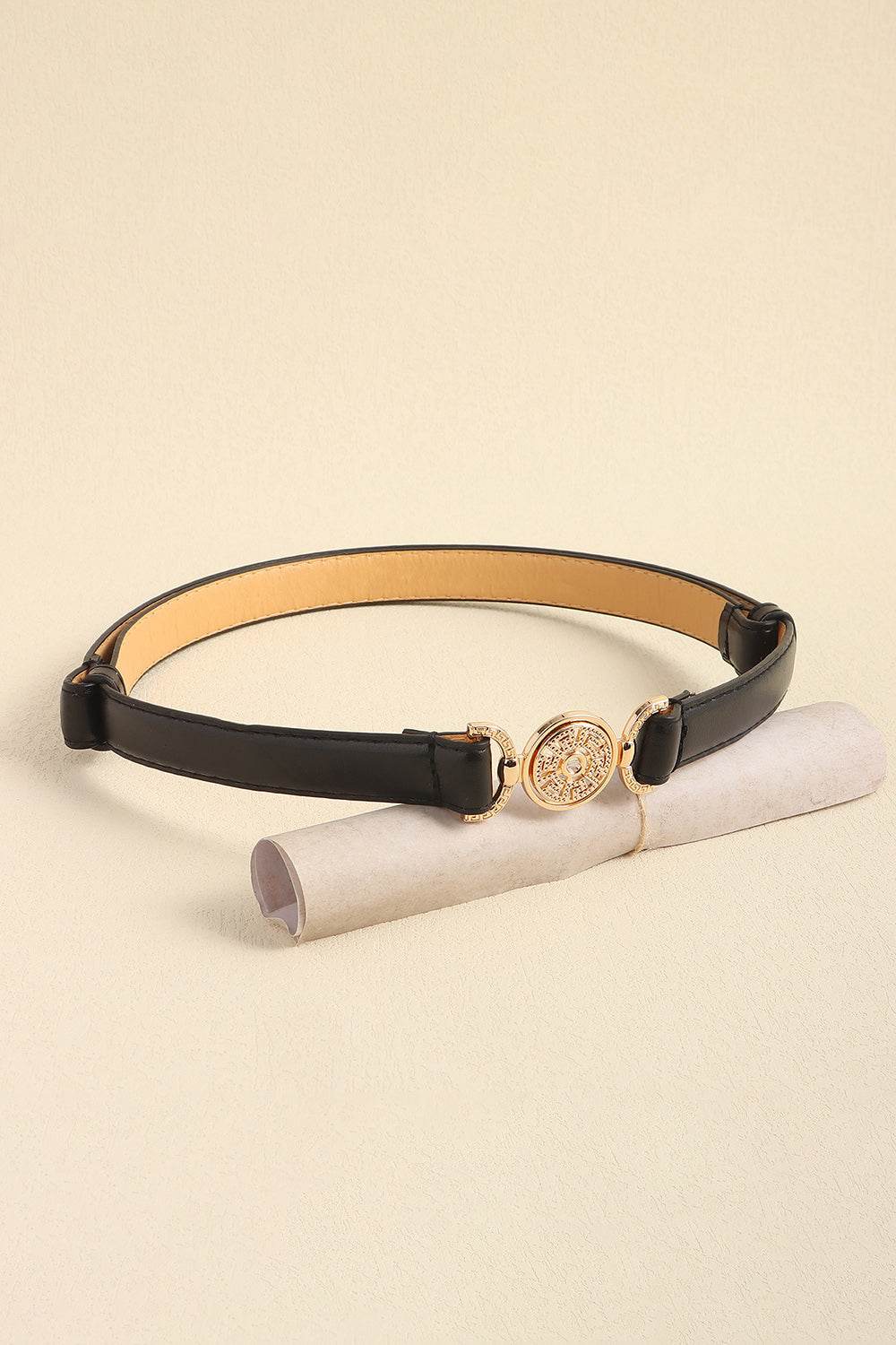 Rhinestone Decor PU Leather Belt - Hovatok