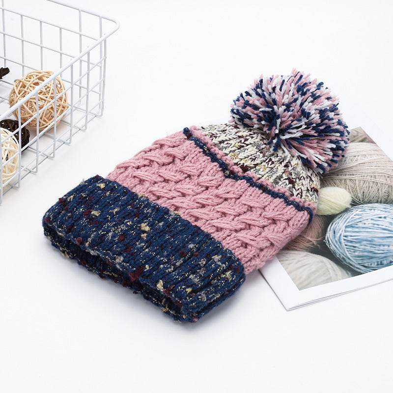 Contrast Thermal Hat with Pompom - Hovatok