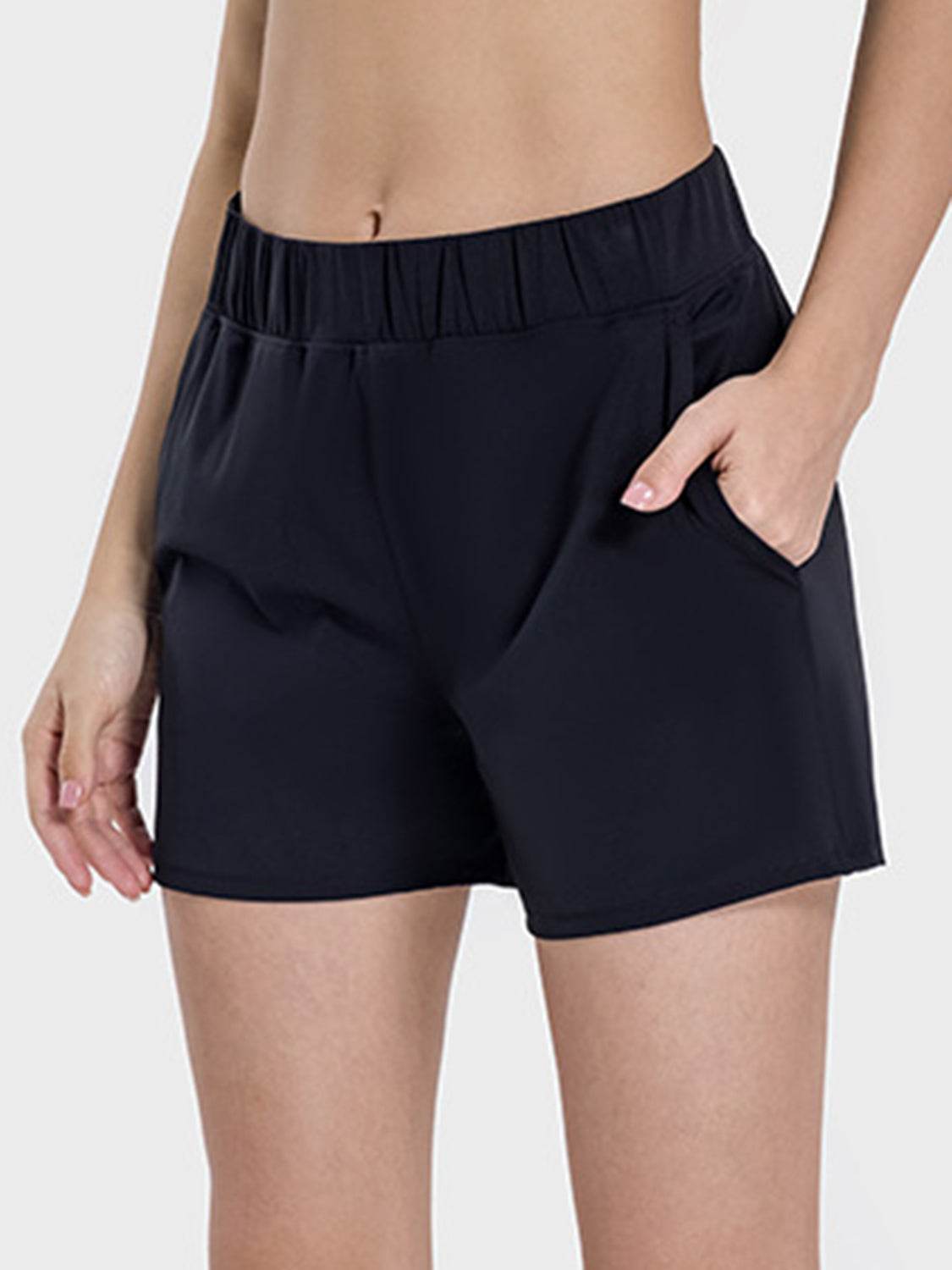 Millennia Elastic Waist Active Shorts - Hovatok