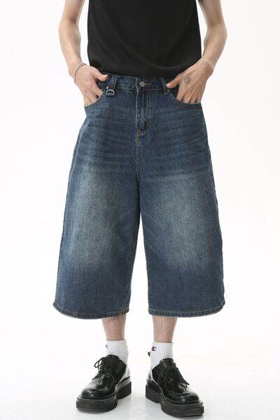 Wide Leg Cropped Jeans - Hovatok