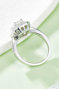 Adored 1 Carat Moissanite 925 Sterling Silver Side Stone Ring - Hovatok