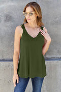 Basic Bae Full Size Lace Detail V-Neck Cutout Cami - Hovatok