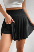 Pocketed High Waist Skort - Hovatok