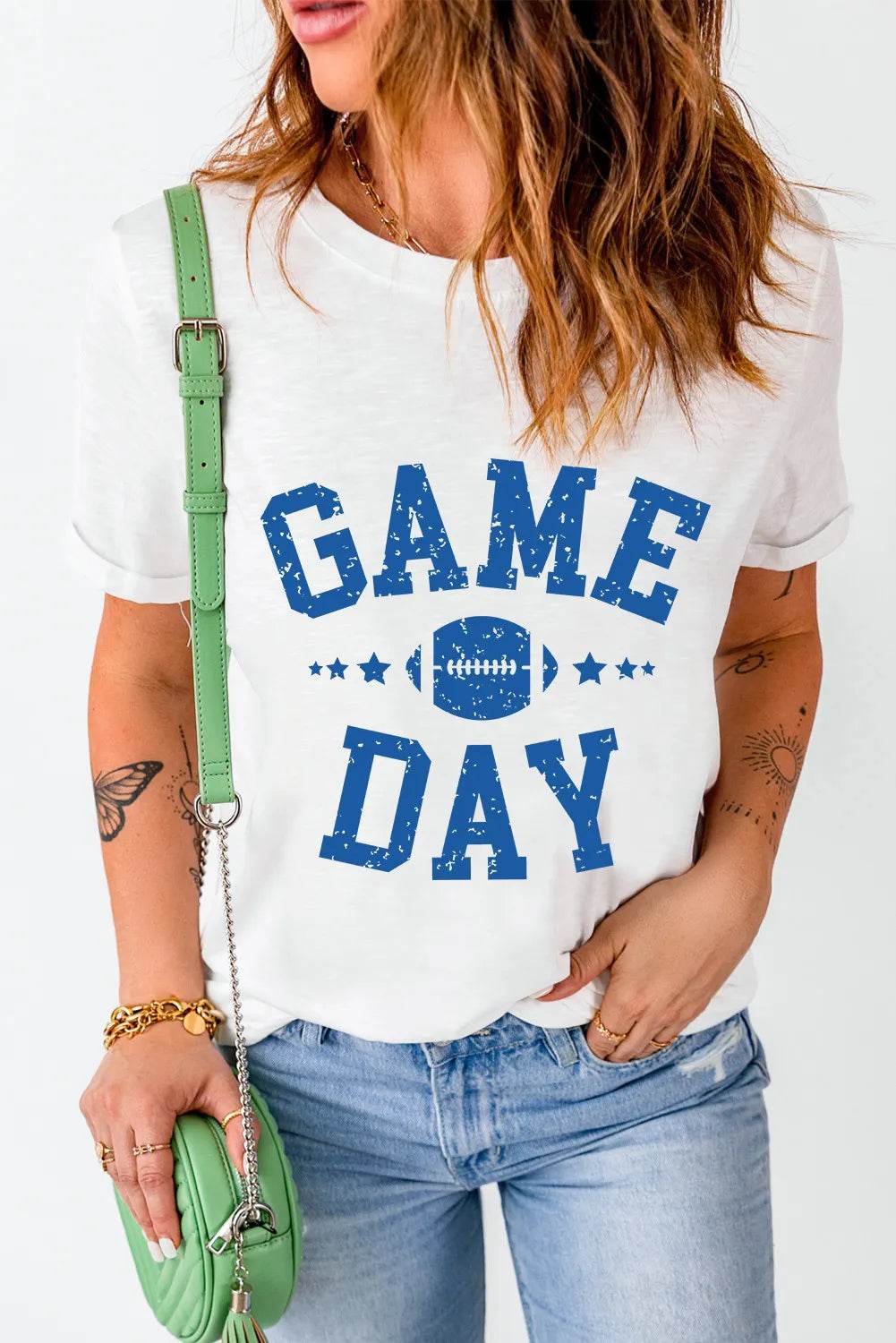 GAME DAY Round Neck Short Sleeve T-Shirt - Hovatok
