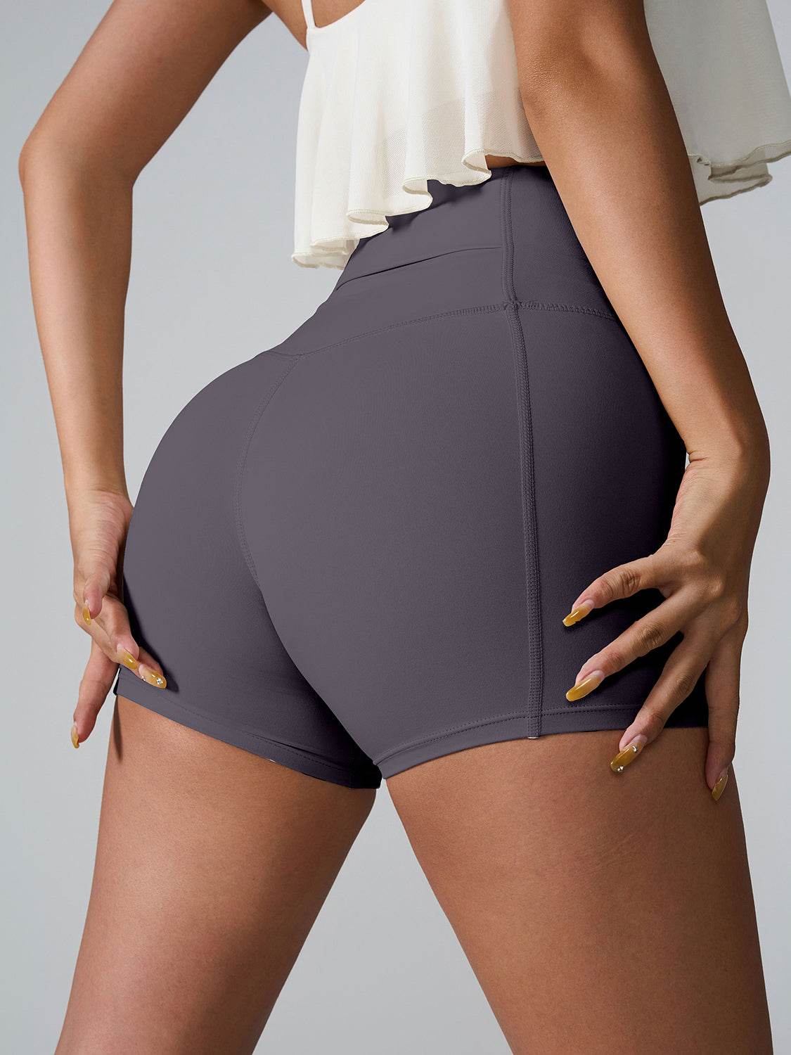 High Waist Active Shorts - Hovatok