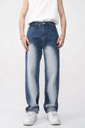 Men's Washed Straight Leg Jeans - Hovatok