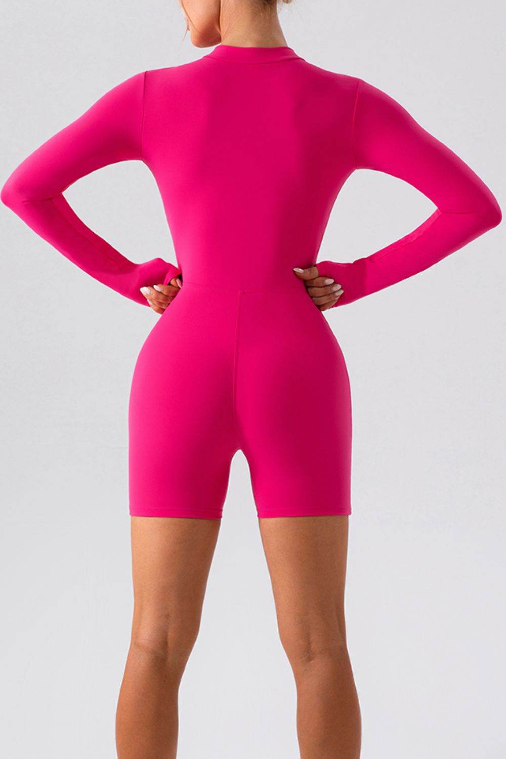 Half Zip Long Sleeve Active Romper - Hovatok