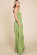 Culture Code Full Size Smocked Cami Maxi Dress with Pockets - Hovatok