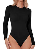 Round Neck Long Sleeve Bodysuit - Hovatok