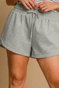 Umgee Full Size Drawstring Sweatshorts with Pockets Plus Size - Hovatok