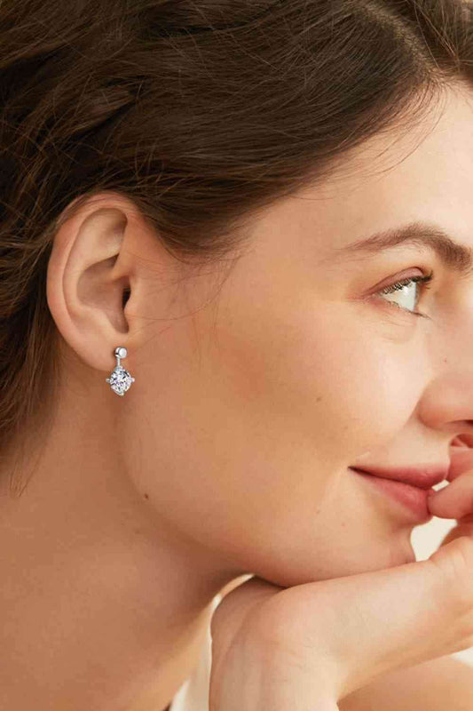 Adored 4 Carat Moissanite Drop Earrings - Hovatok