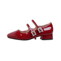 Block Heel Buckle Mary Jane Shoes - Hovatok