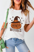 HOWDY WITCHES Round Neck Short Sleeve T-Shirt - Hovatok