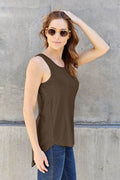 Basic Bae Full Size Round Neck Curved Hem Tank - Hovatok