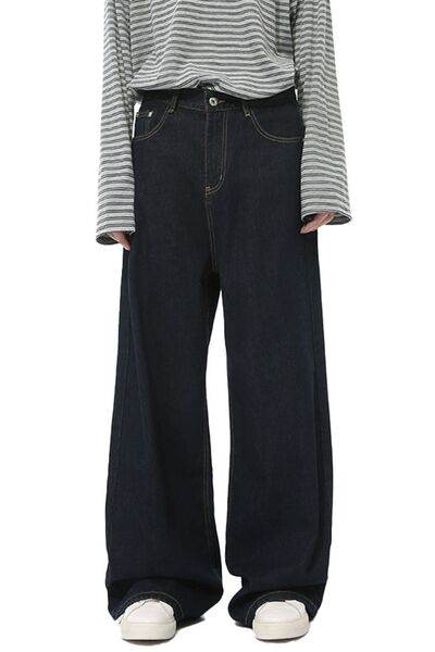 Wide Leg Jeans with Pockets - Hovatok
