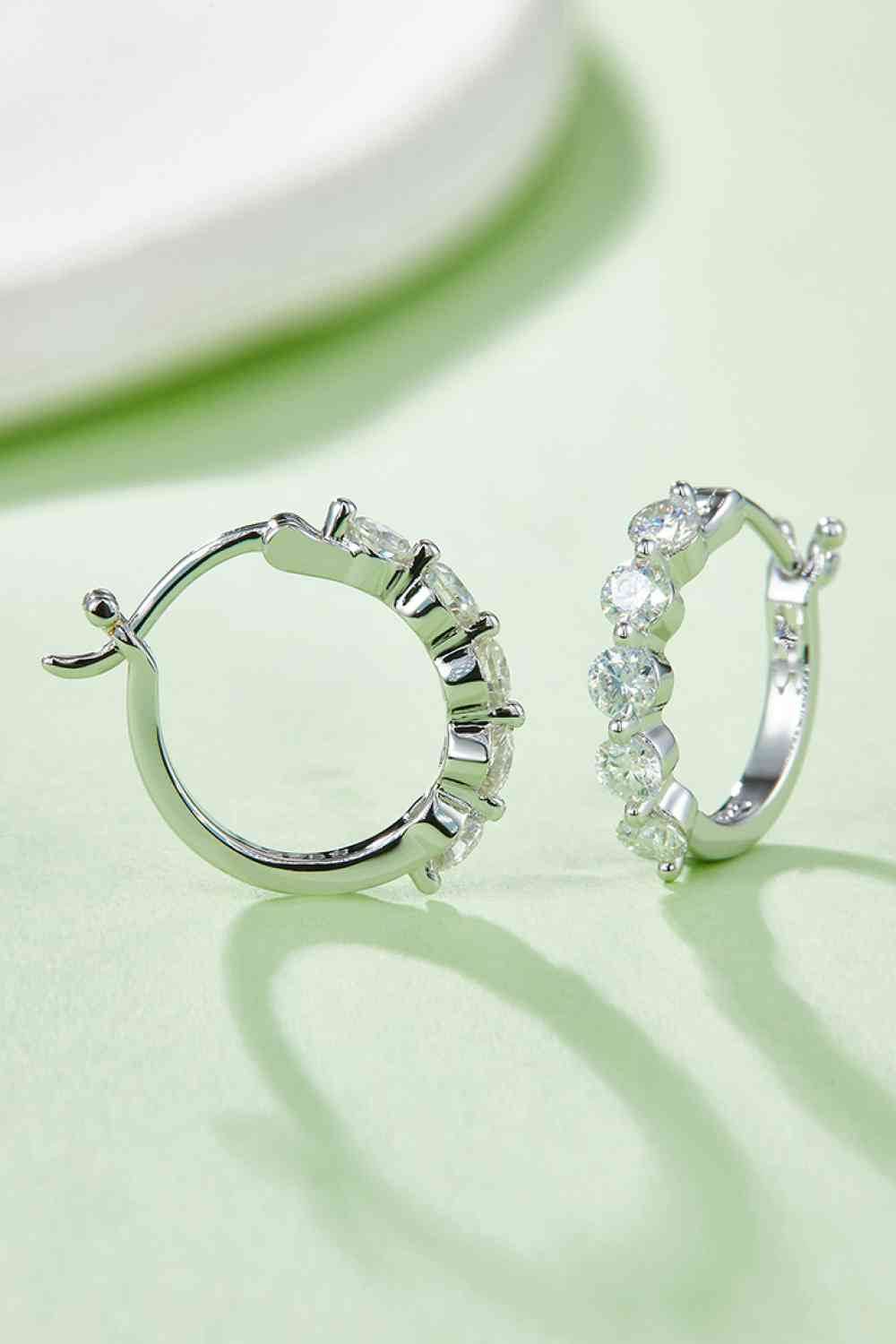 Adored 1 Carat Moissanite 925 Sterling Silver Earrings - Hovatok