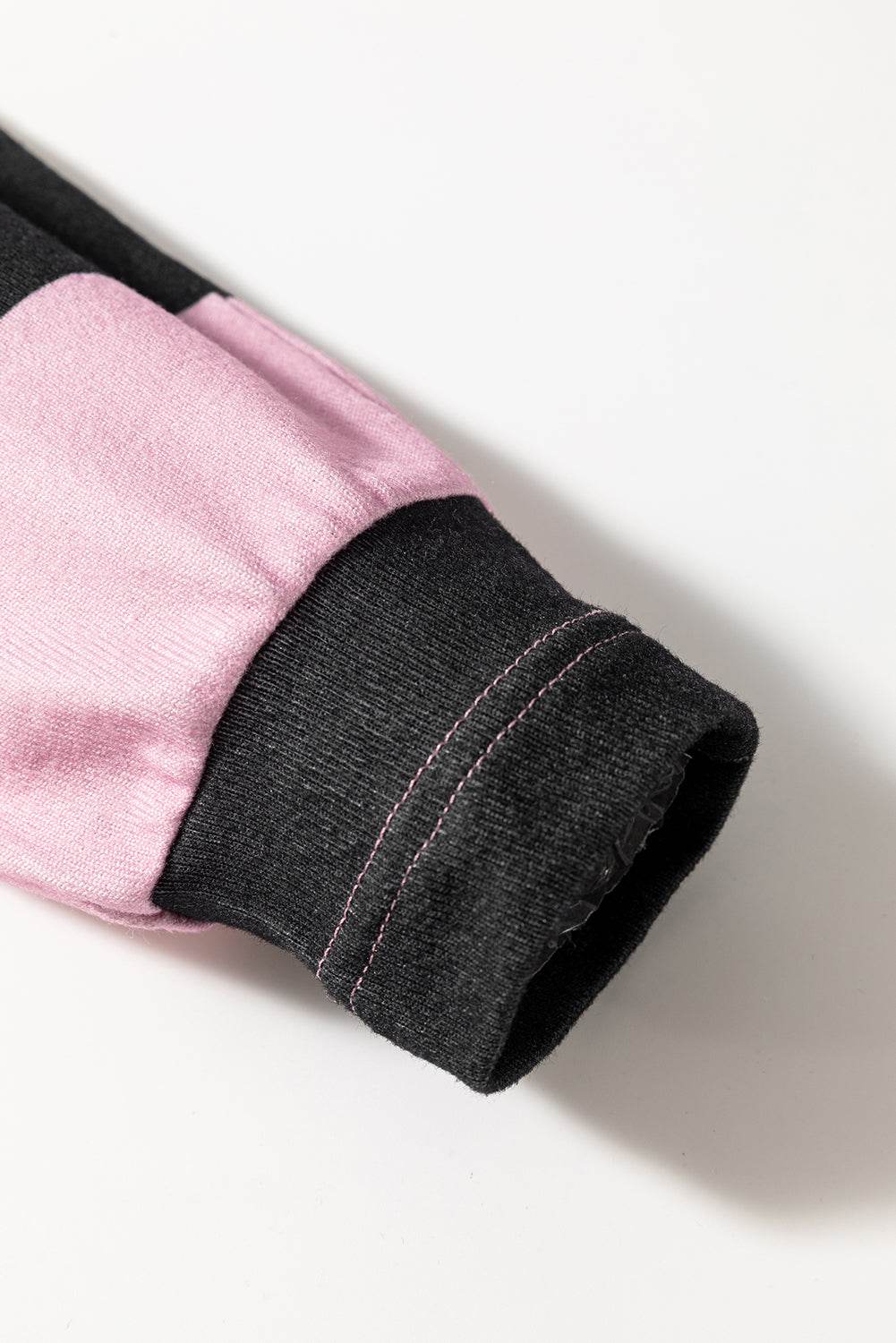 High-Low Color Block Round Neck Long Sleeve T-Shirt - Hovatok