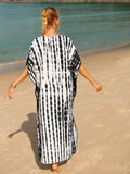 Tie-Dye V-Neck Half Sleeve Cover-Up - Hovatok