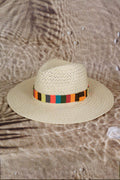 Fame Contrast Wide Brim Straw Hat - Hovatok