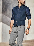 Men's Full Size Button Down Vest Plus Size - Hovatok