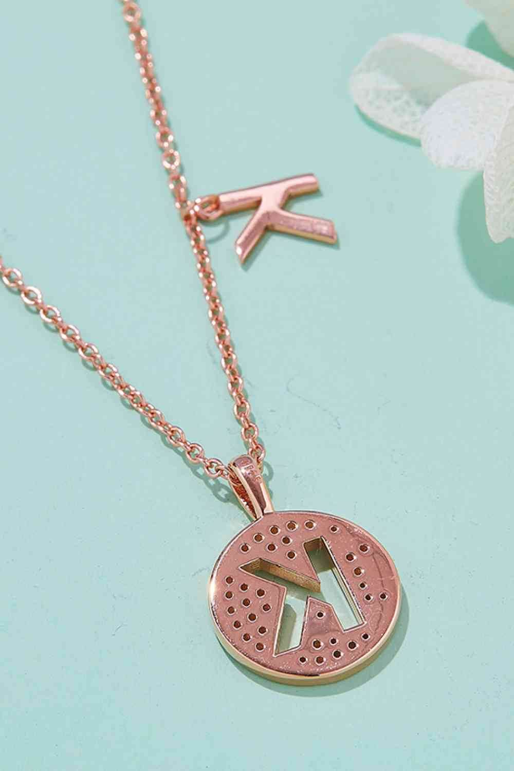 Adored Moissanite K to T Pendant Necklace - Hovatok