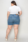 Judy Blue Full Size High Waist Slim Denim Shorts - Hovatok