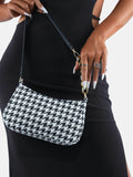 Houndstooth Polyester Handbag - Hovatok