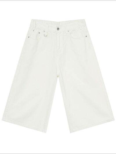 Wide Leg Cropped Jeans - Hovatok