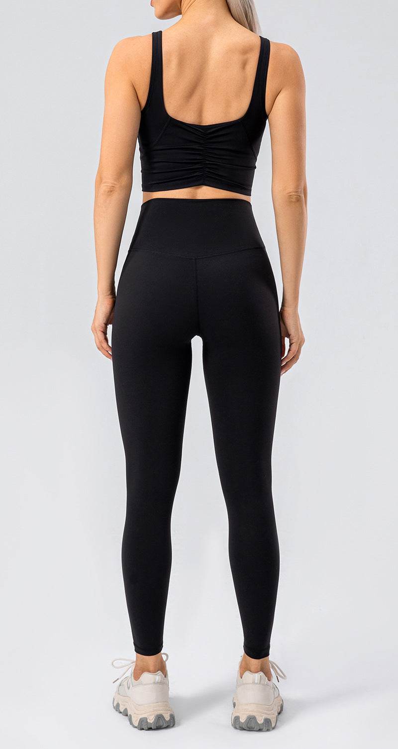 High Waist Wide Waistband Active Leggings - Hovatok