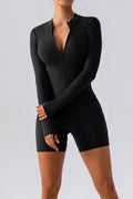 Half Zip Long Sleeve Active Romper - Hovatok