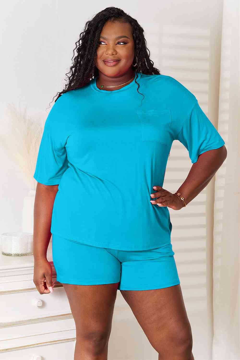 Basic Bae Full Size Soft Rayon Half Sleeve Top and Shorts Set - Hovatok