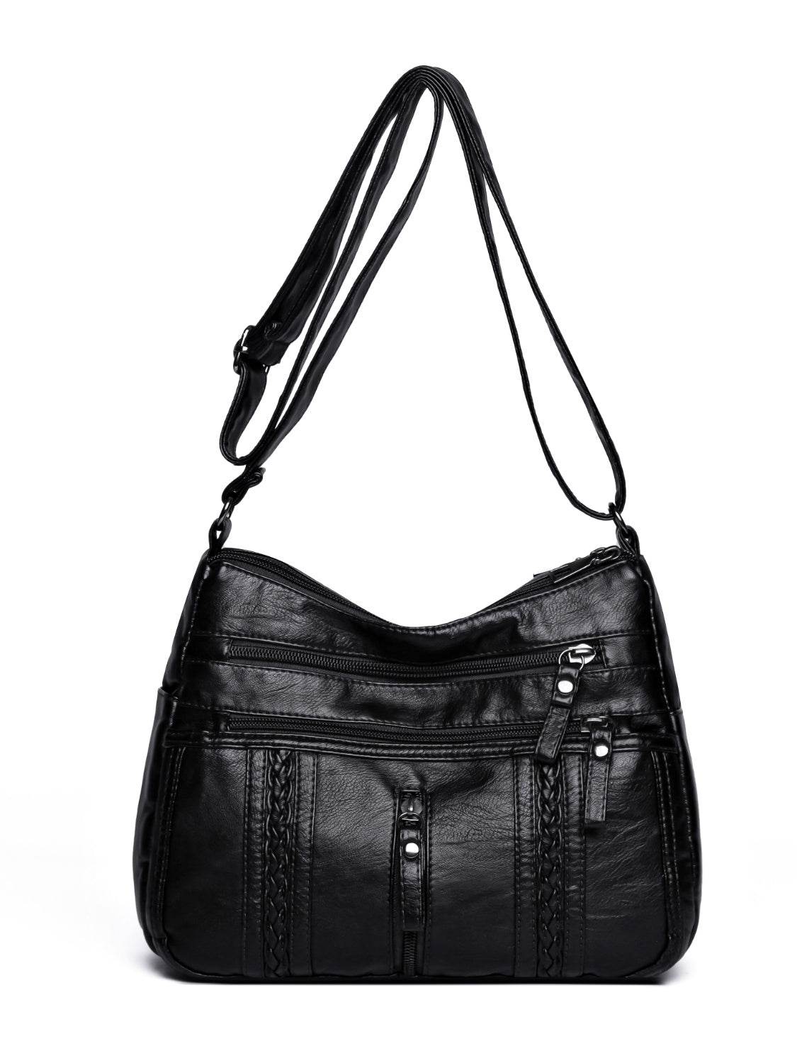 PU Leather Adjustable Strap Shoulder Bag - Hovatok