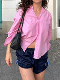 Devine Collared Neck Drop Shoulder Shirt - Hovatok