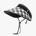 Plaid Natural Grass Adjustable Sun Hat - Hovatok