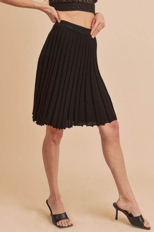 Aemi+Co Elastic Waist Knit Skort - Hovatok