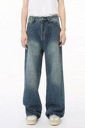 Mid Rise Wide Leg Jeans with Pockets - Hovatok