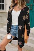 Angel Wings Star Open Front Long Sleeve Cardigan - Hovatok