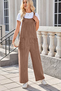 Lovelet Square Neck Wide Strap Overalls with Pockets - Hovatok