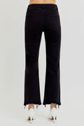 RISEN Full Size Tummy Control Elastic Band High Rise Crop Straight Jeans Plus Size - Hovatok